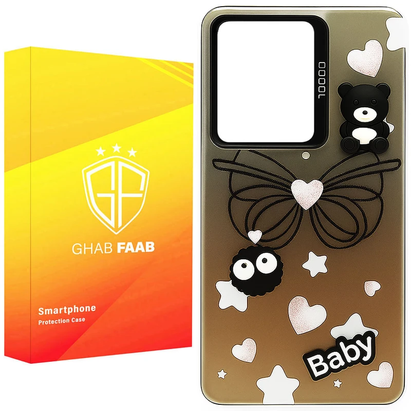 کاور قاب فاب مدل سوکول برجسته طرح دخترانه مناسب برای گوشی موبایل شیائومی Redmi Note 13 Pro 4G / Poco M6 Pro 4G