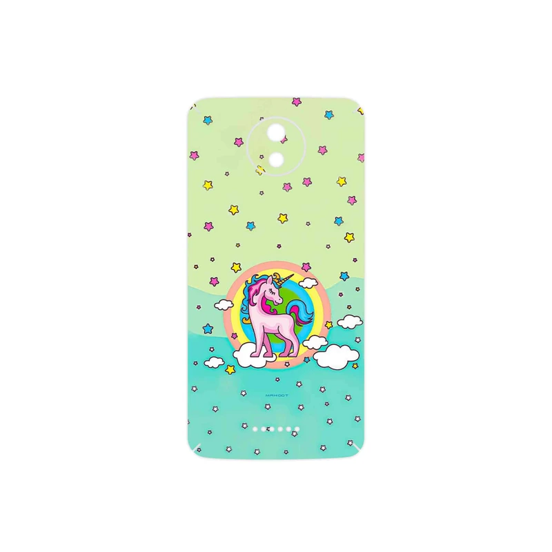 برچسب پوششی ماهوت مدل Rainbow unicorn adventure مناسب برای گوشی موبایل موتورولا Moto C Plus