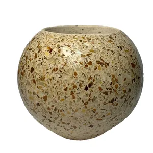 گلدان سنگی مدل مرمر تراورتن