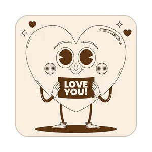 زیر لیوانی کاکتی طرح عاشقانه مدل mp37914