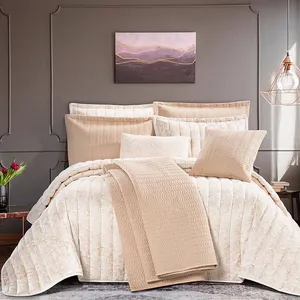 سرویس روتختی مدل پتینه مخمل دو نفره 9 تکه