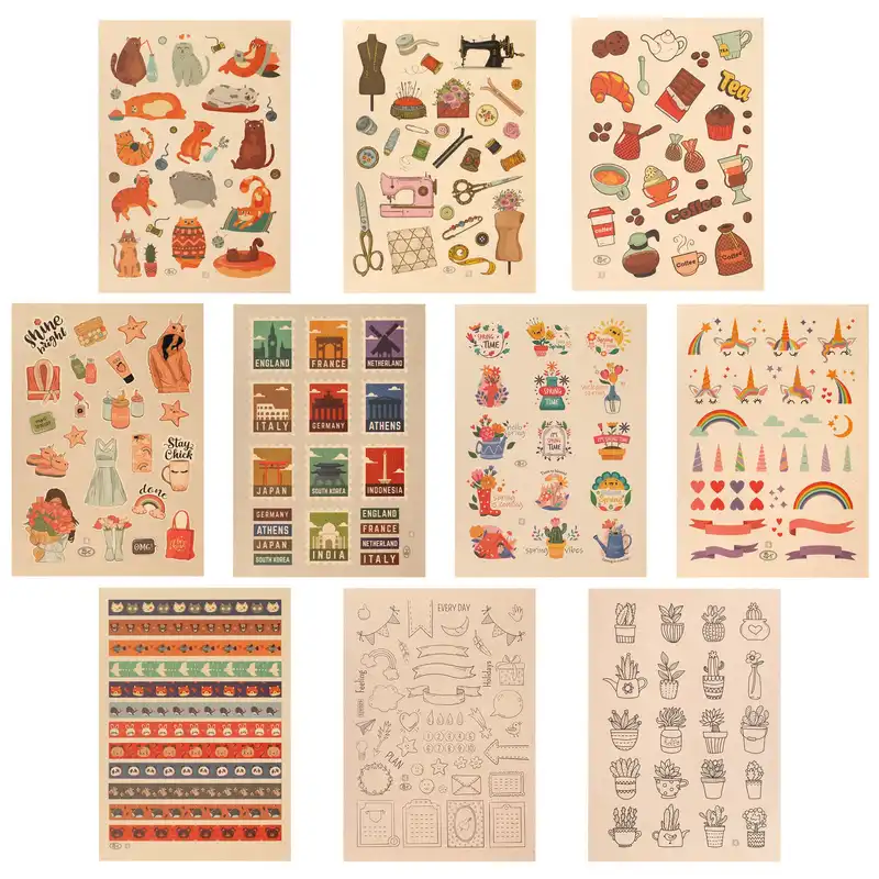 کاغذ رنگی انتشارات سیبان مدل پلنرساز 04 مجموعه 10 عددی