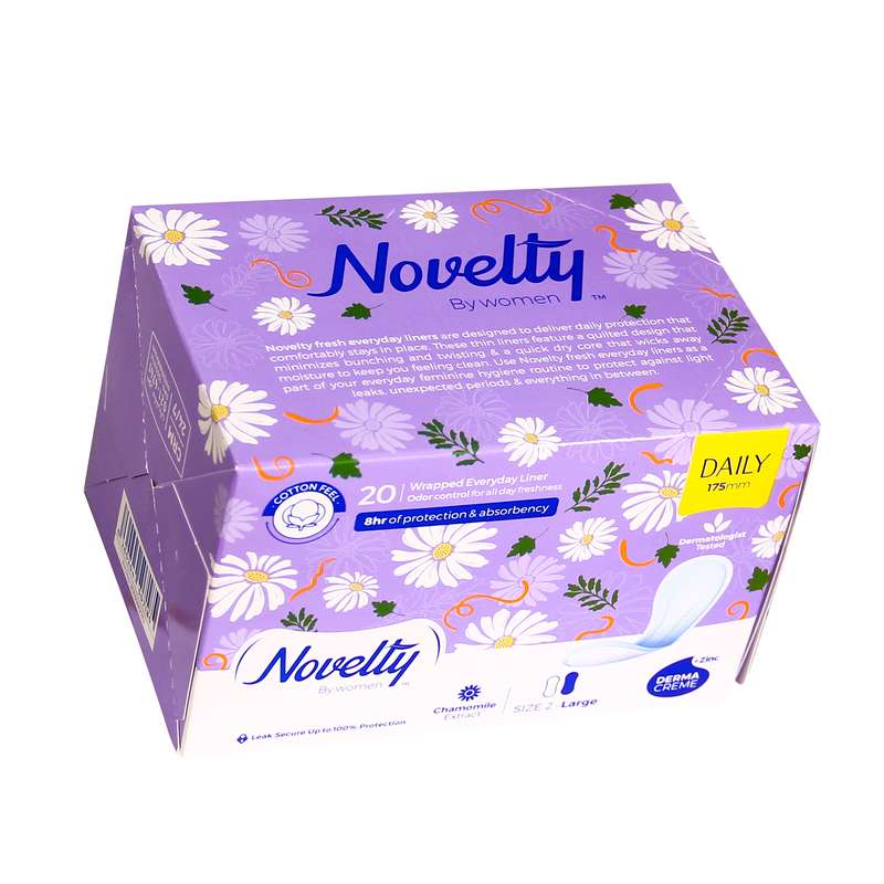 پد بهداشتی روزانه ناولتی مدل COTTON FEEL بسته 20 عددی