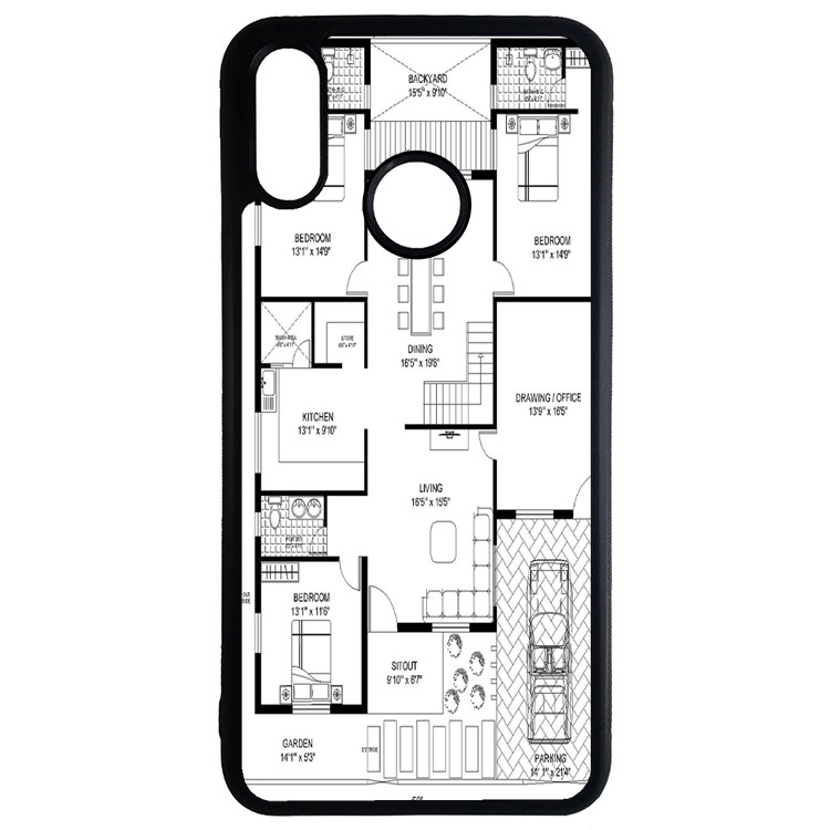 کاور طرح نقشه ساختمان مناسب برای گوشی موبایل سامسونگ galaxy a40
