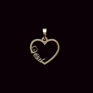 آویز گردنبند هایکا مدل اسم وصال کد ha 1
