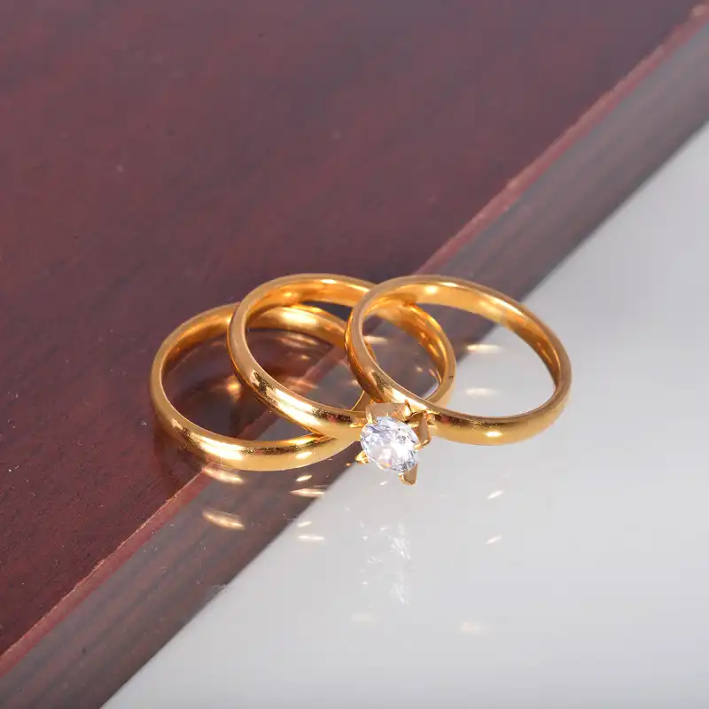 انگشتر زنانه کد AN1387 مجموعه 3 عددی