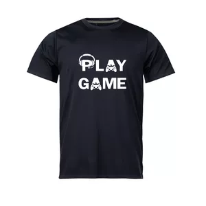 تی شرت آستین کوتاه مردانه مدل play game_N1_0218 رنگ مشکی
