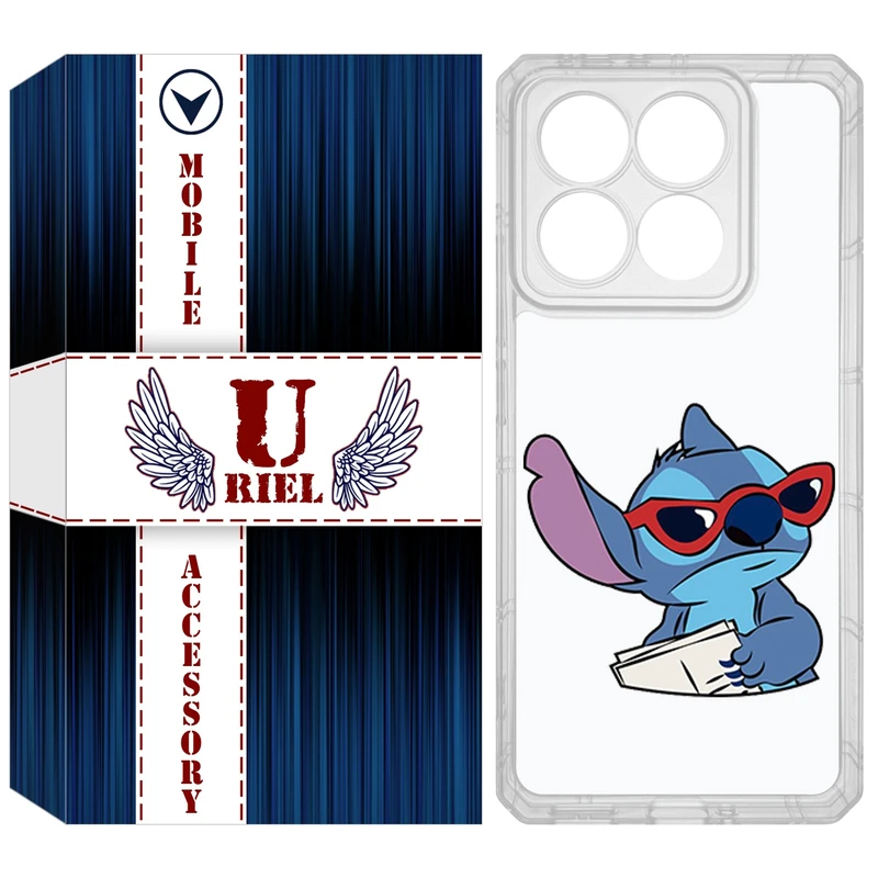 کاور یوریل مدل Clear کد 69 طرح استیچ مناسب برای گوشی موبایل شیائومی 14T / 14T Pro