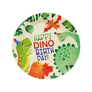 پیش دستی یکبار مصرف مدل دایناسور گرد کد DinosaurPlate2 مجموعه 10 عددی
