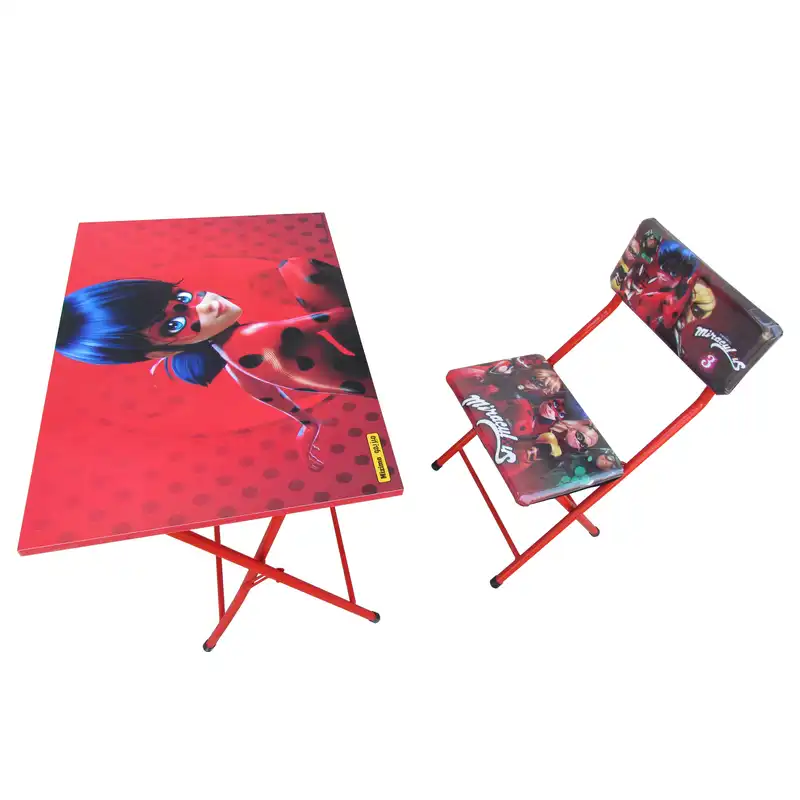 ست میز تحریر و صندلی میزیمو مدل دختر کفشدوزکی کد 257