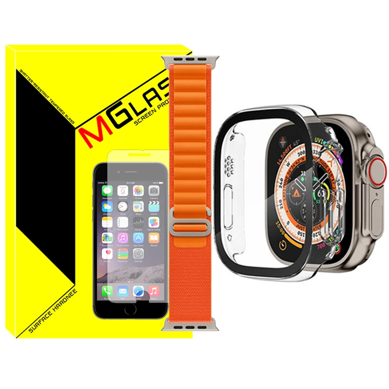 بند ام‌گلس مدل Loop Alpine مناسب برای اپل واچ Ultra 49 میلی متر به همراه کاور