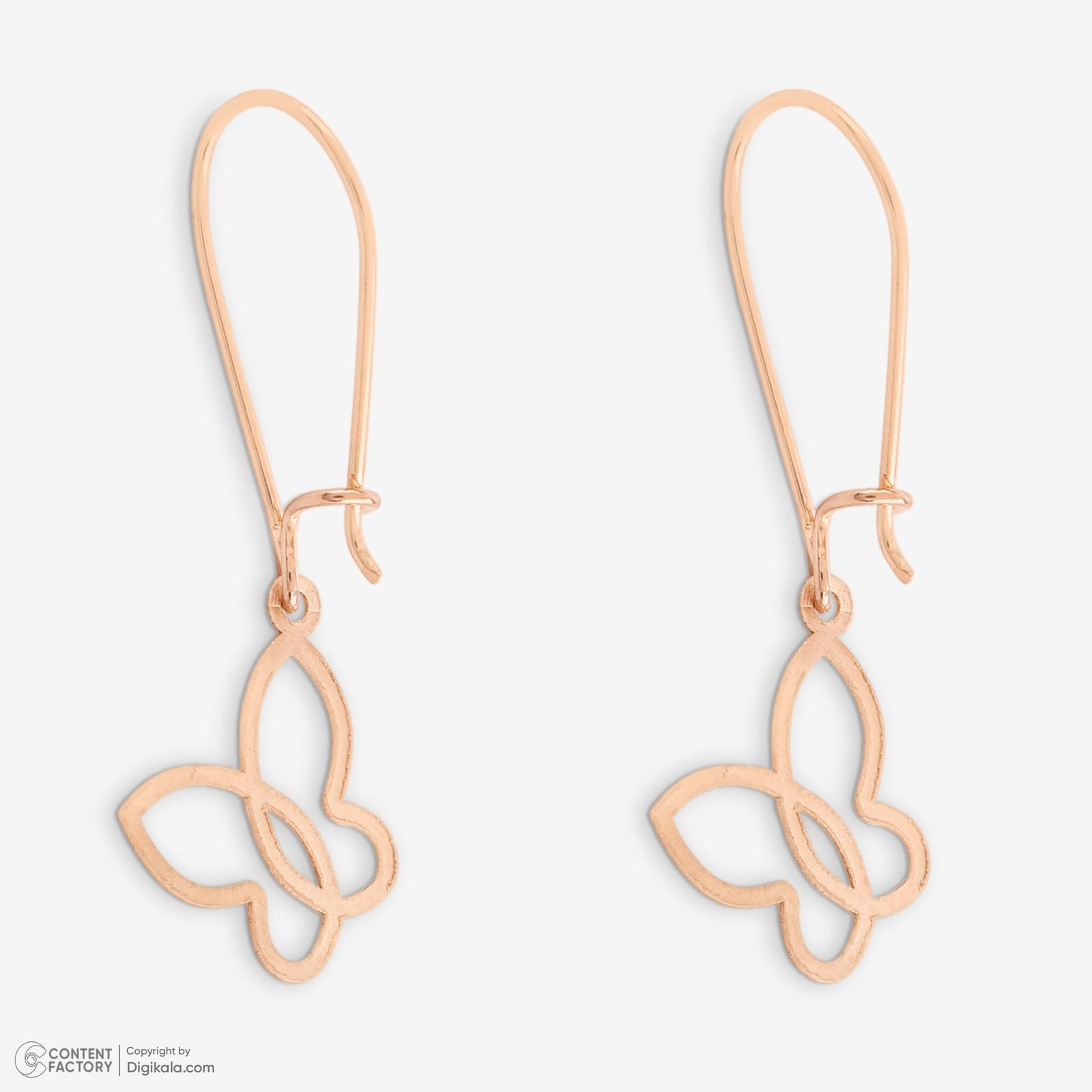 نیم ست طلا 18 عیار زنانه حافا گلد مدل پروانه کد nim14 -  - 5