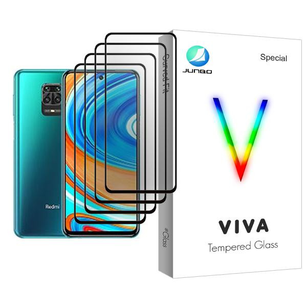 محافظ صفحه نمایش جانبو مدل Viva Glass MIX004 مناسب برای گوشی موبایل شیائومی Redmi Note 9 Pro Max بسته چهار عددی