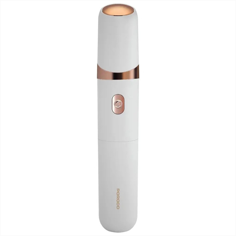 اپیلاتور صورت شارژی بانوان پرودو مدل PDLFSTFE با نور LED 360 درجه، تیغه استیل ضدزنگ، اصلاح چرخشی ملایم، مقاوم در برابر آب، طراحی ارگونومیک و باتری قابل شارژ