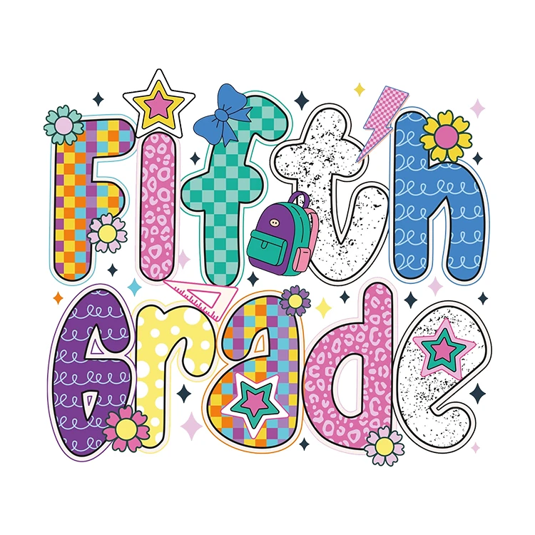 استیکر پارچه و لباس پاد آفرین مدل دانش آموز کلاس پنجم کد S2512