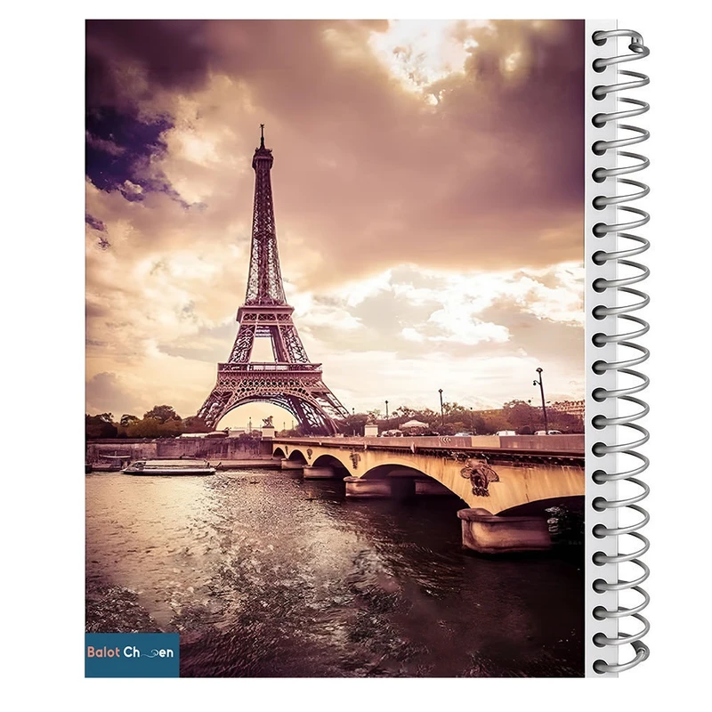 دفتر نقاشی 80 برگ بلوط چین مدل برج ایفل کد A4-N80-IF