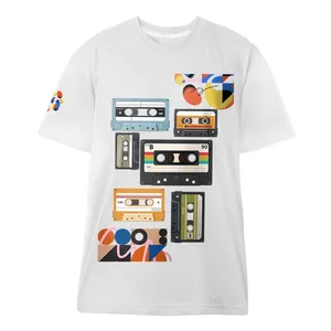 تیشرت آستین کوتاه مردانه مدل کاسِت موسیقی