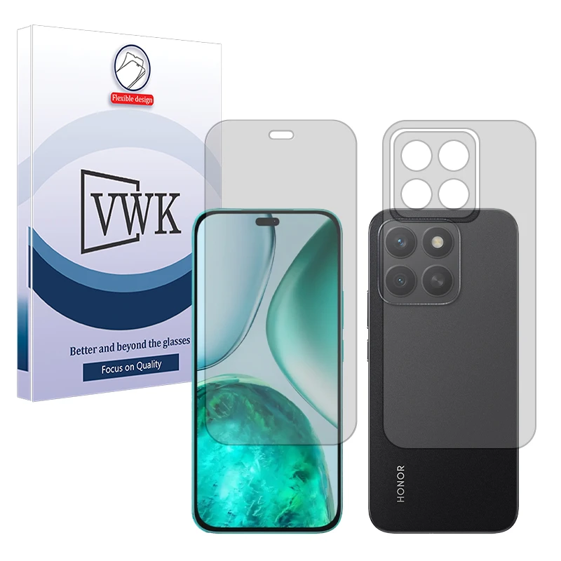 محافظ صفحه نمایش مات وی دبلیو کی مدل Tough مناسب برای گوشی موبایل آنر X8c به همراه محافظ پشت گوشی