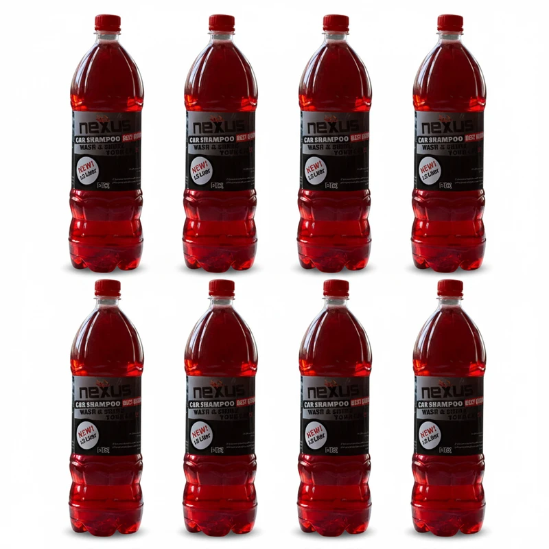 شامپو بدنه خودرو نانو براق کننده و تمیز کننده نکسوس مدل M120 حجم 1.5 لیتر بسته 8 عددی