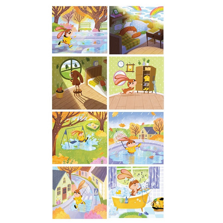 برچسب مدل داستانی طرح خرگوش بازیگوش مجموعه 8 عددی