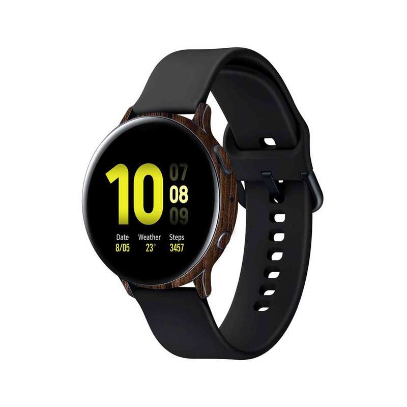 برچسب ماهوت طرح Dark-Walnut-Wood مناسب برای ساعت هوشمند سامسونگ Galaxy Watch Active 2 44mm