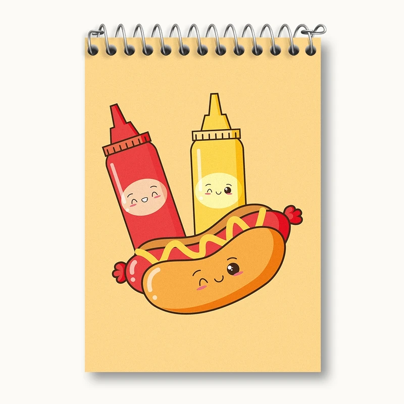 دفتر یادداشت 50 برگ خندالو مدل فست فود (Fast Food) کد 36567