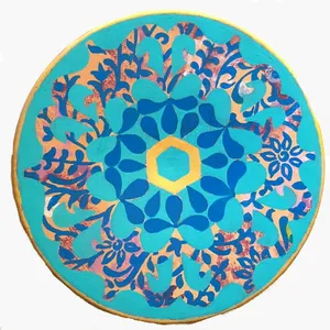 بشقاب دیوار کوب سفالی مدل دست ساز