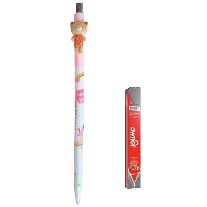 مداد نوکی 0.5 میلی متری مدل خرسی به همراه نوک