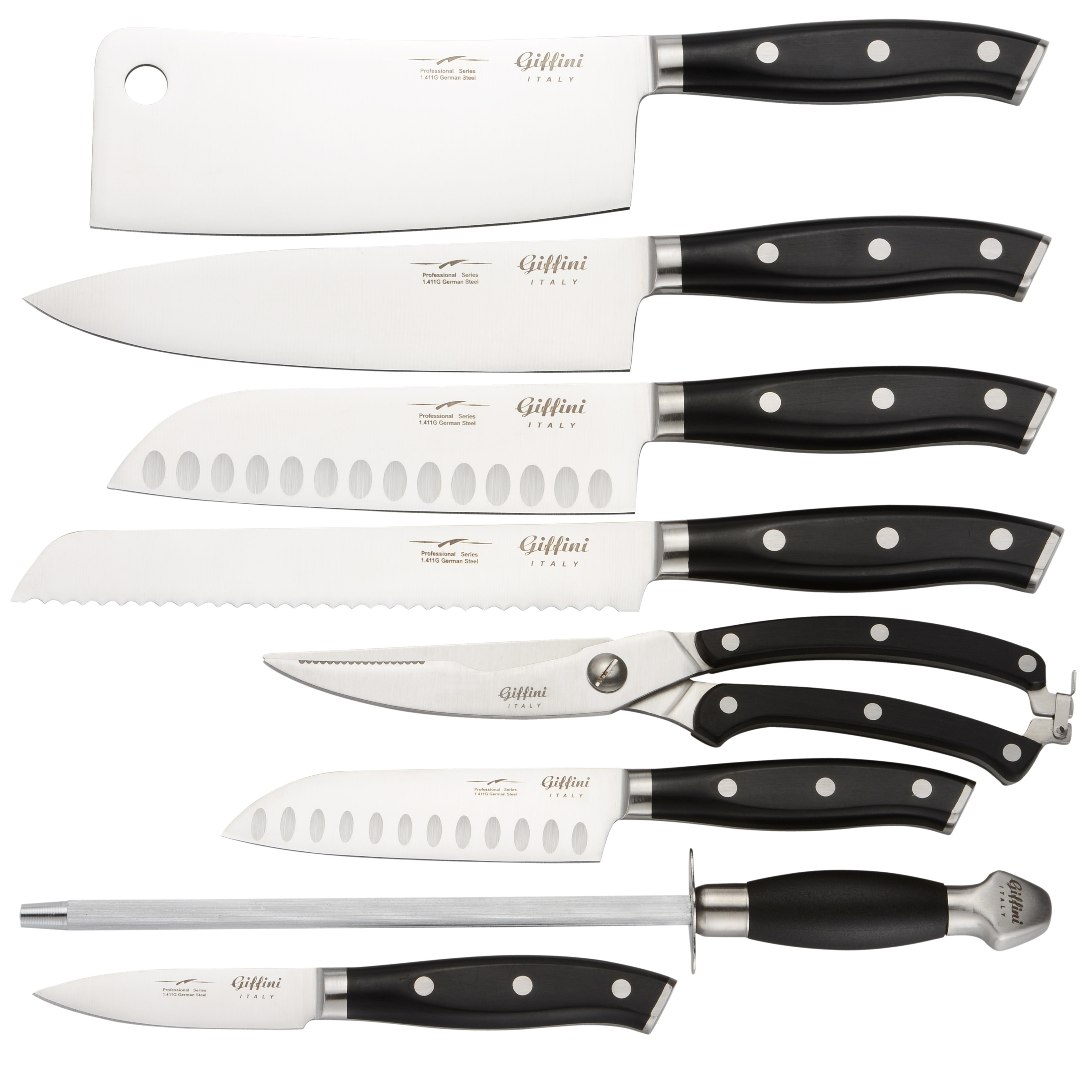 نکته خرید - قیمت روز سرویس چاقو آشپزخانه 8 پارچه جی فی نی مدل G-01 خرید
