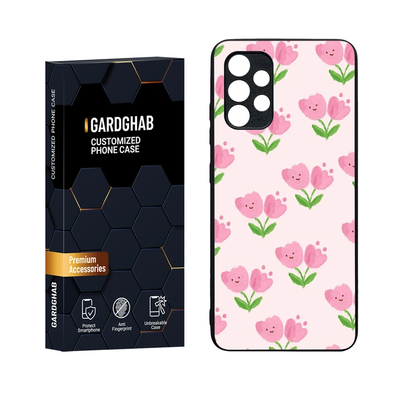 کاور گارد قاب مدل دورژله ای پشت گلس دخترانه مناسب برای گوشی موبایل سامسونگ Galaxy A32 4G