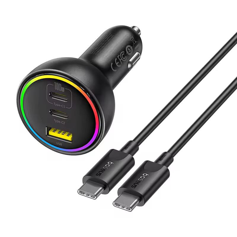 شارژر فندکی 152.5 وات بیسوس مدل BSCC-ZX-CCL به همراه کابل USB-C
