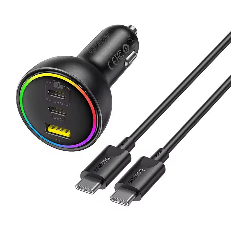 شارژر فندکی 152.5 وات بیسوس مدل BSCC-ZX-CCL به همراه کابل USB-C شارژر فندکی 152.5 وات بیسوس مدل BSCC-ZX-CCL به همراه کابل USB-C