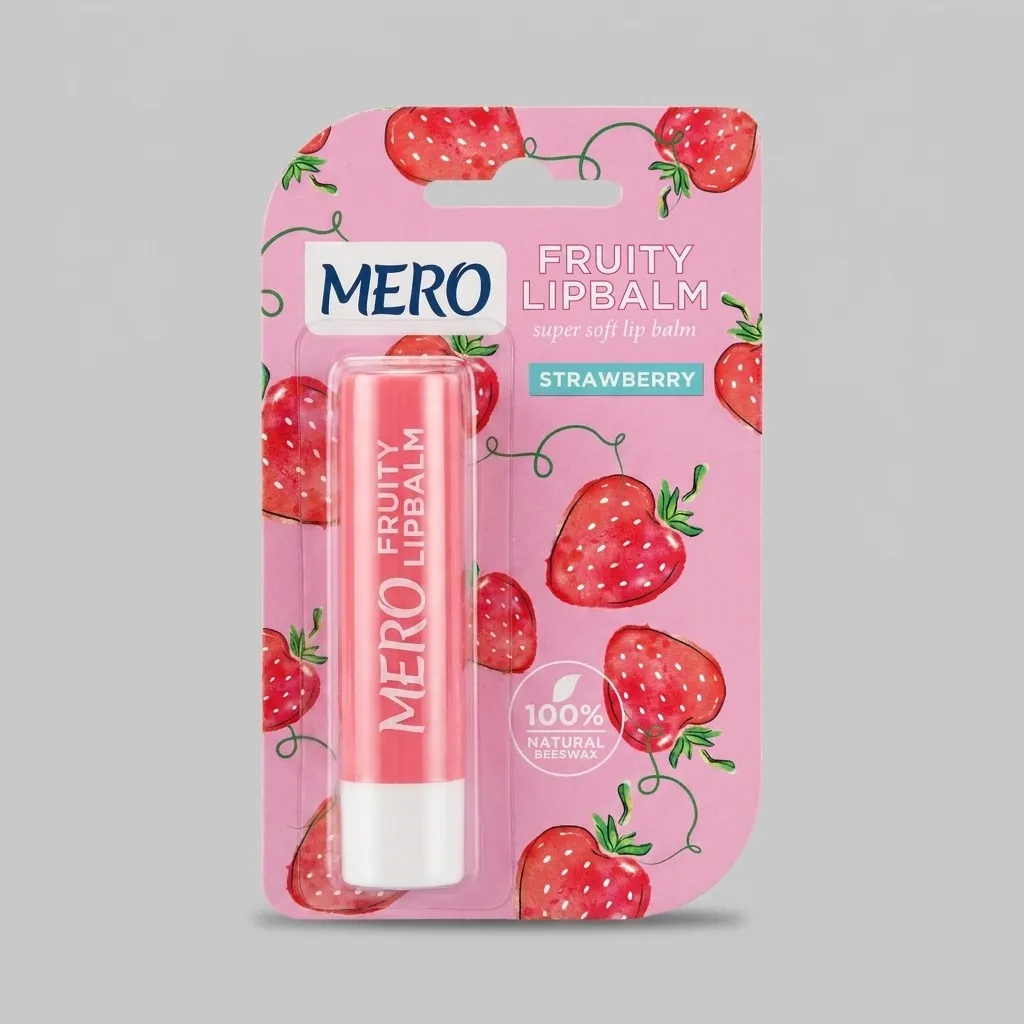 بالم لب ماتیکی مرو مدل Strawberry با عصاره عسل، مرطوب‌کننده و مناسب پوست خشک و معمولی، بدون تست حیوانی، ساخت ایران