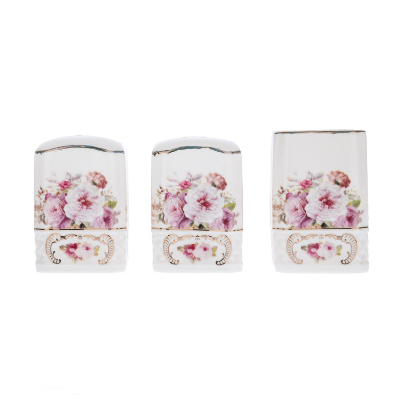 ست نمک پاش و جا خلالی مدل چینی سلطنتی کد 1008 مجموعه 3 عددی