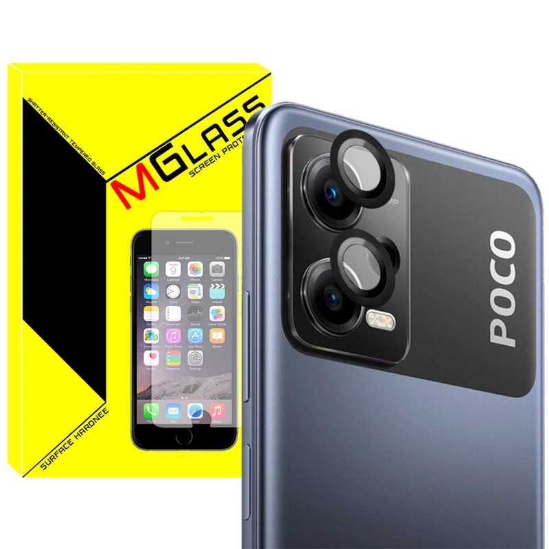 محافظ لنز دوربین ام‌گلس مدل Ring Metal مناسب برای گوشی موبایل شیائومی Poco X5 Pro 5G