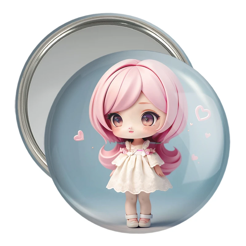 آینه جیبی خندالو مدل دخترانه (Girlish) کد 36883