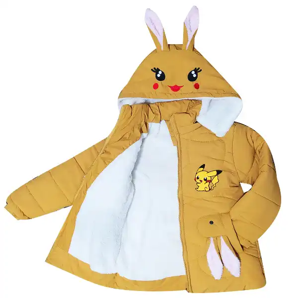 کاپشن نوزادی مدل خرگوشی کد Kh88 رنگ خردلی