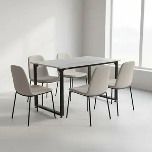 میز ناهارخوری چهار نفره دیزم مدل مونتاژی LNC_asm_140×80_W