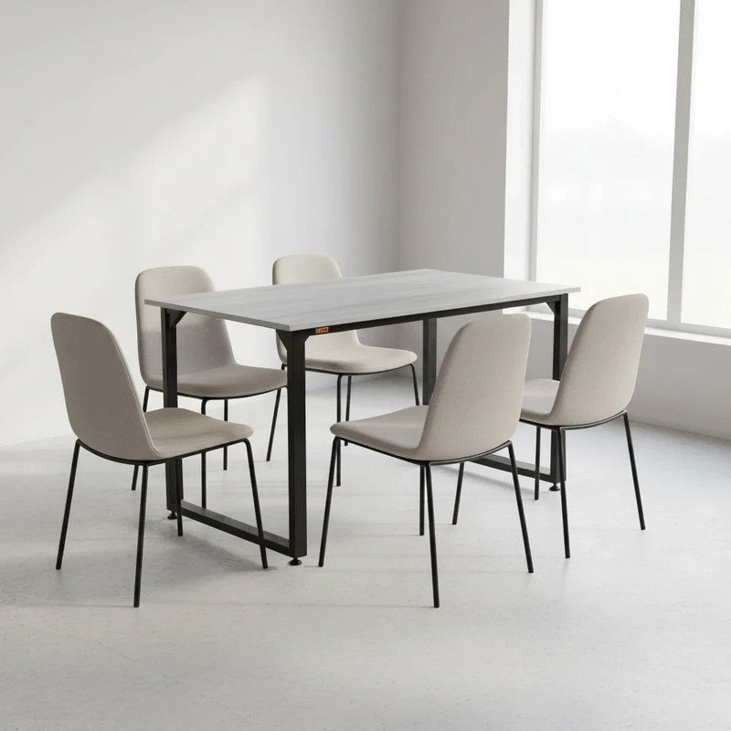 میز ناهارخوری چهار نفره دیزم مدل مونتاژی LNC_asm_140×80_W