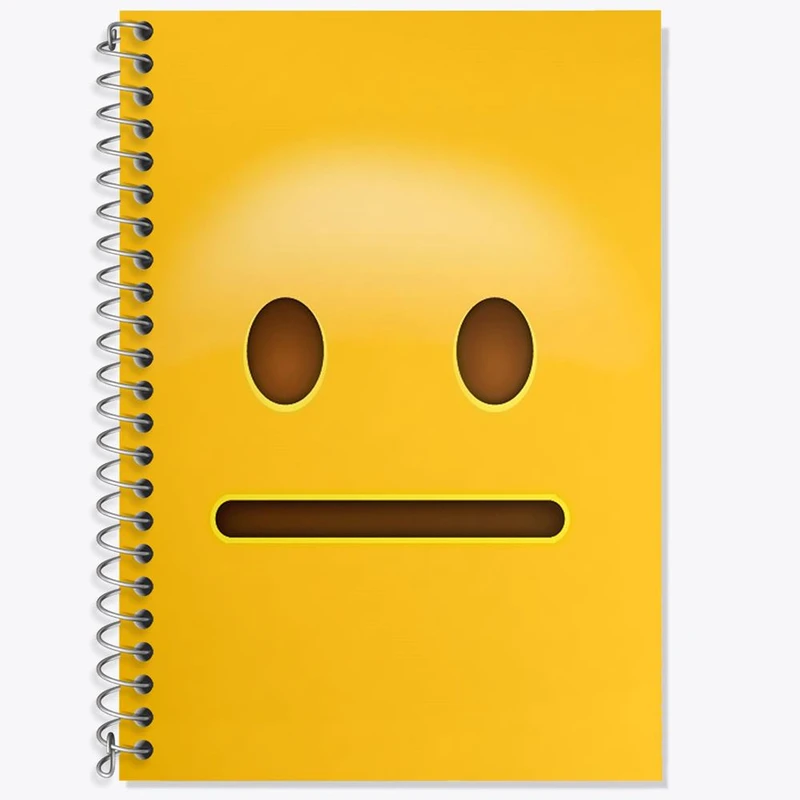 دفتر زبان 50 برگ خندالو مدل دو خط طرح ایموجی Emoji کد 1293