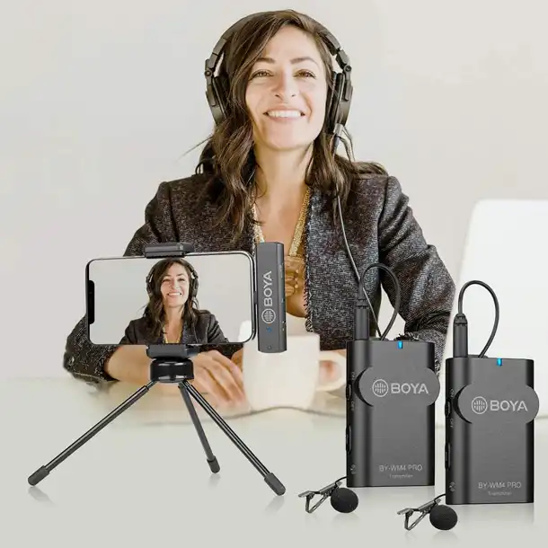 میکروفن بی سیم بویا مدل WM4 PRO K4مجموعه 3 عددی