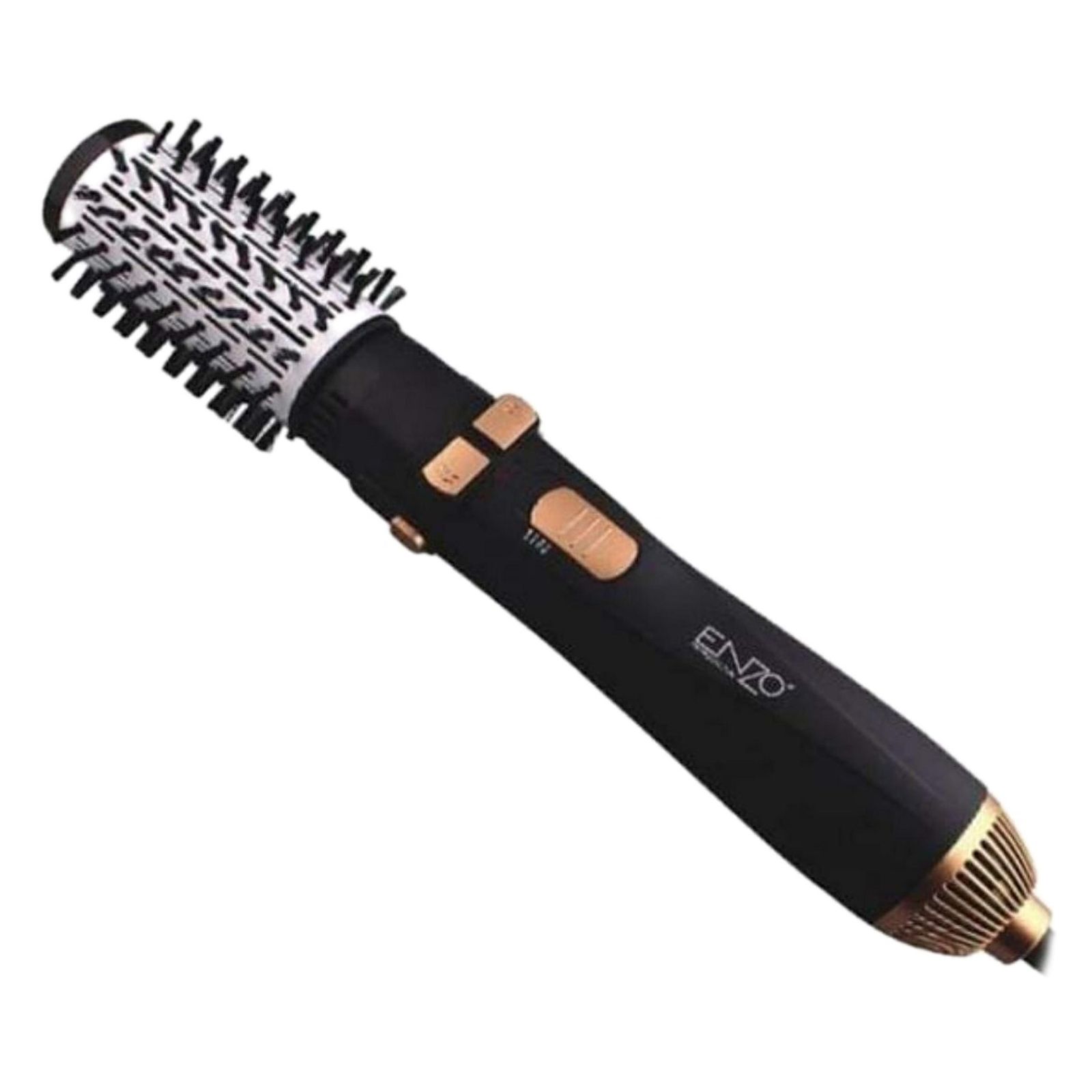 سشوار برس‌دار چرخشی حرفه‌ای انزو مدل EN-746، موتور AC با توان مصرفی 6600 وات، دارای قابلیت باد سرد، با حالت صاف‌کننده و حجم‌دهنده، وزن 400 گرم، تنظیم حرارت 2 حالته و کنترل سرعت 2 حالته، به همراه سری برس‌دار گرد باریک، پهن و تخت -  - 1