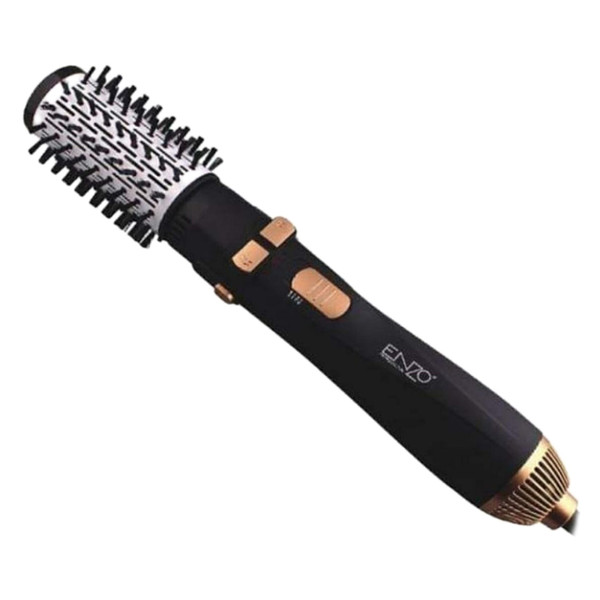 سشوار برسدار چرخشی حرفهای انزو مدل EN-746، موتور AC با توان مصرفی 6600 وات، دارای قابلیت باد سرد، با حالت صافکننده و حجمدهنده، وزن 400 گرم، تنظیم حرارت 2 حالته و کنترل سرعت 2 حالته، به همراه سری برسدار گرد باریک، پهن و تخت