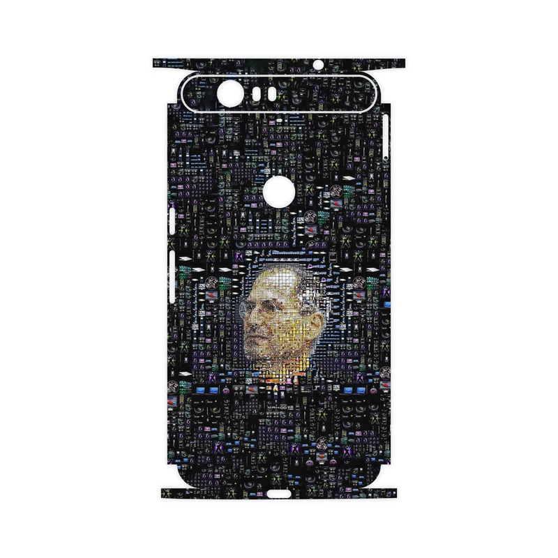 برچسب پوششی ماهوت مدل Collage of Steve Jobs 2-FullSkin مناسب برای گوشی موبایل گوگل Nexus 6P