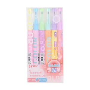 ماژیک علامت گذار مدل دو سر بسته 6 عددی