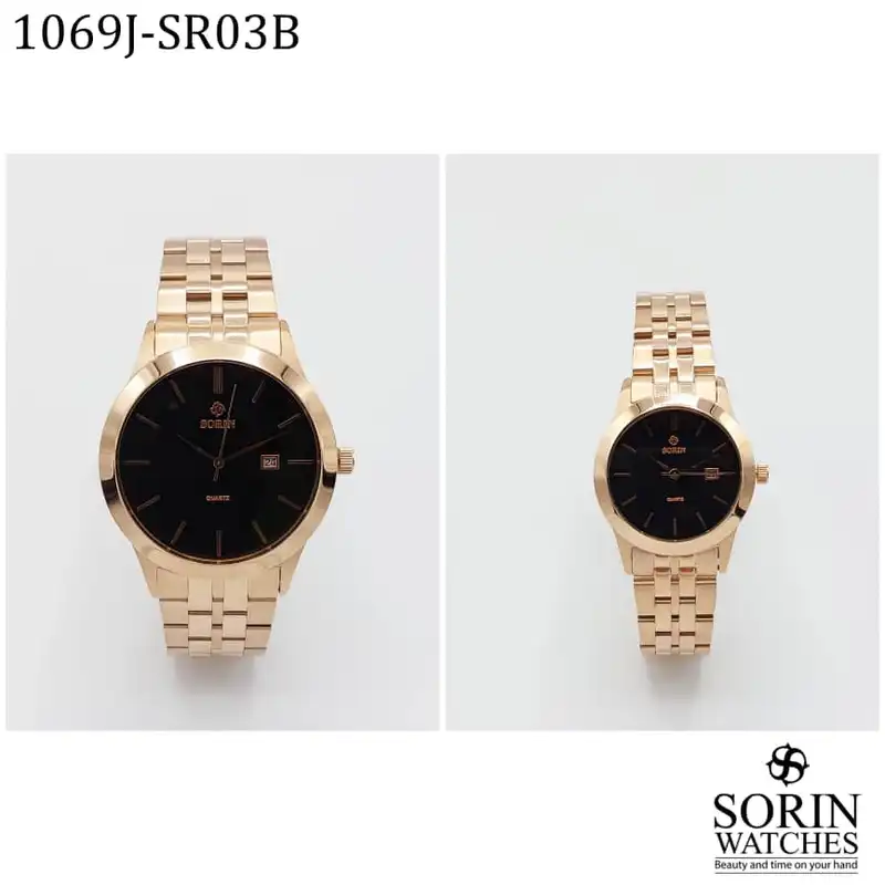 ست ساعت مچی عقربه ای زنانه و مردانه سورین مدل GL1069J-SR03B