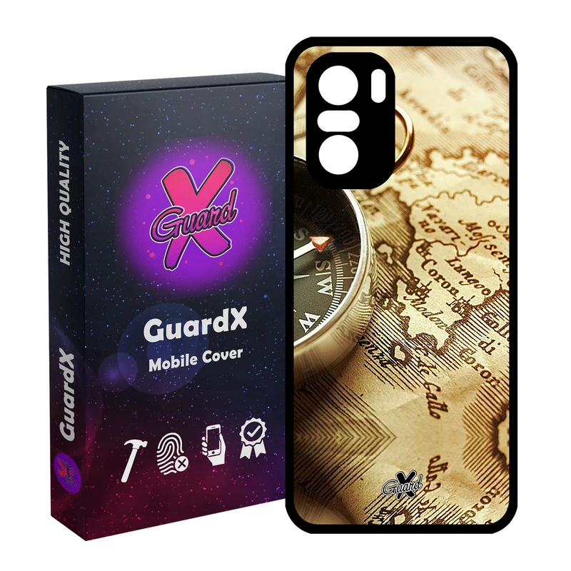 کاور گارد ایکس طرح نقشه مدل Glass10287 مناسب برای گوشی موبایل شیائومی Poco F3/MI 11X/MI 11X Pro/Redmi K40/K40 Pro