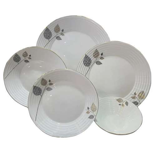 سرویس غذا خوری 26 پارچه گلدن اوپال مدل آرکوپال هارنا گلبرگ لب طلا کد 6200