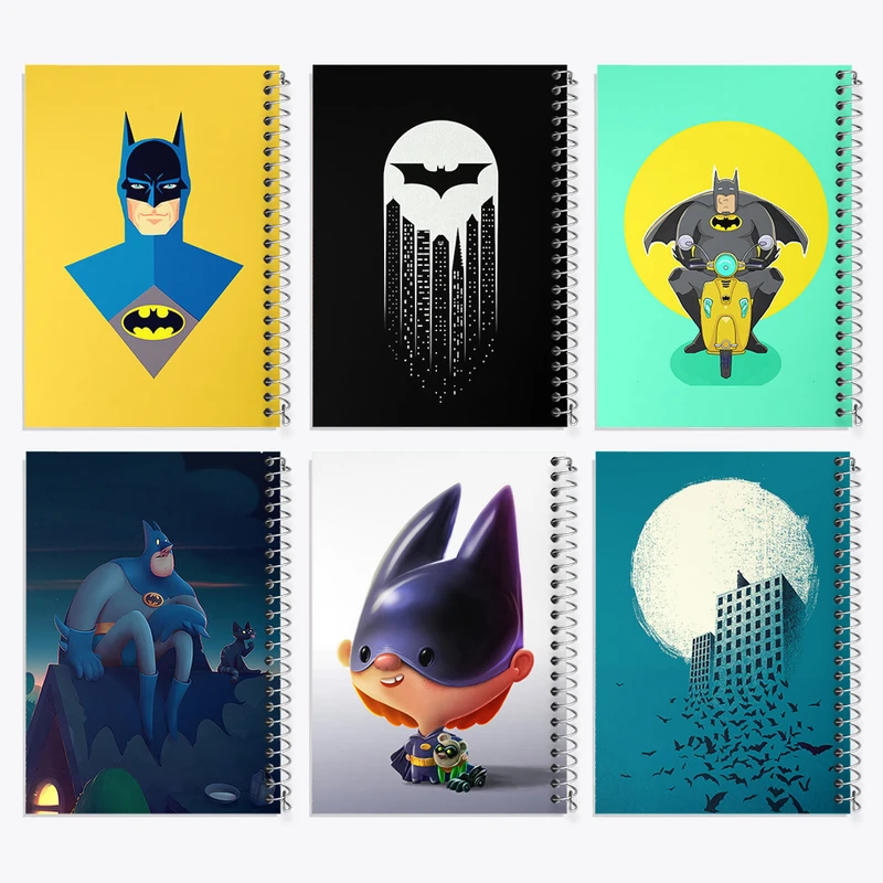 دفتر مشق 50 برگ خندالو طرح بتمن (Batman) کد 745 مجموعه 6 عددی