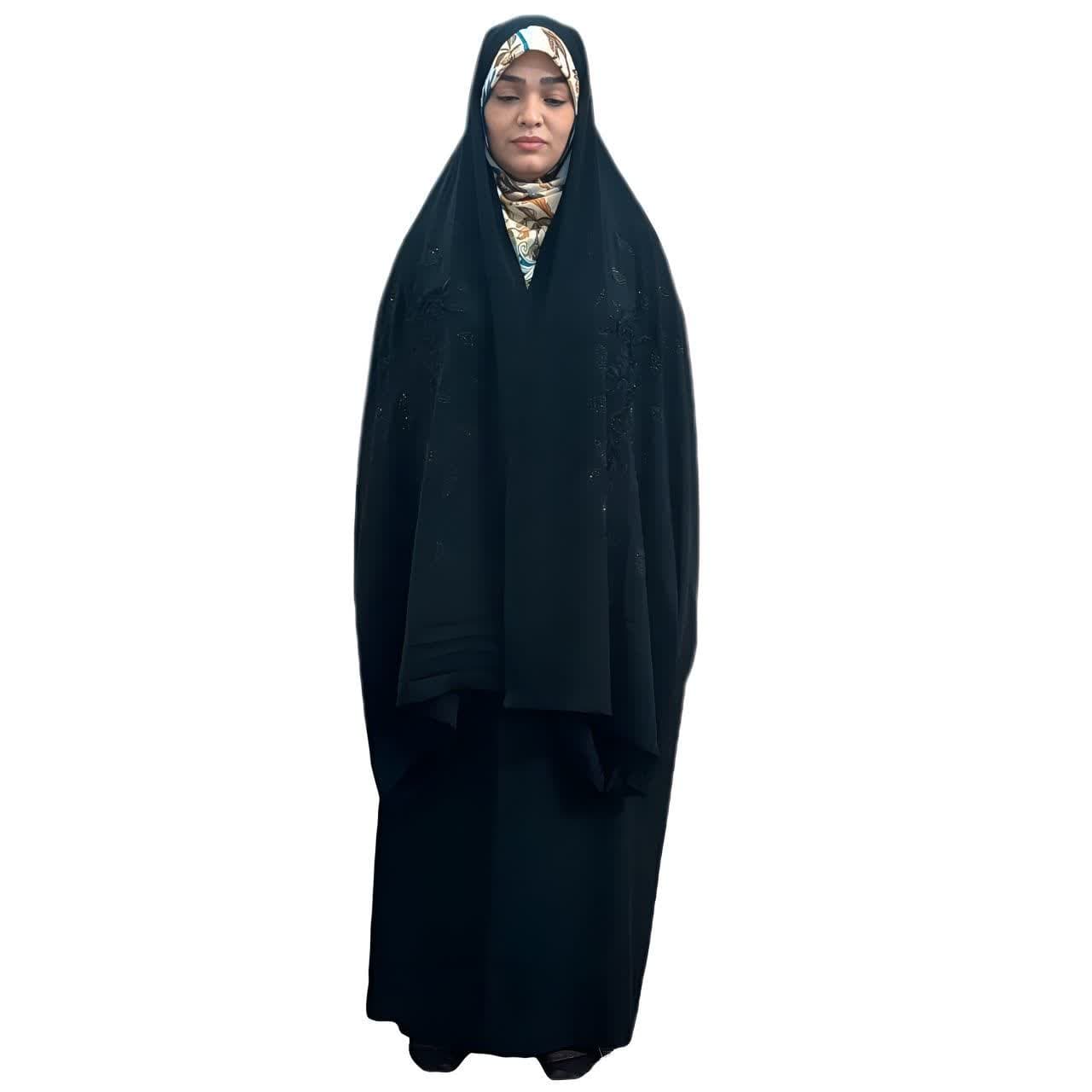چادر قجری حجاب رسان مدل گلدوزی ابریشم حجاب کره